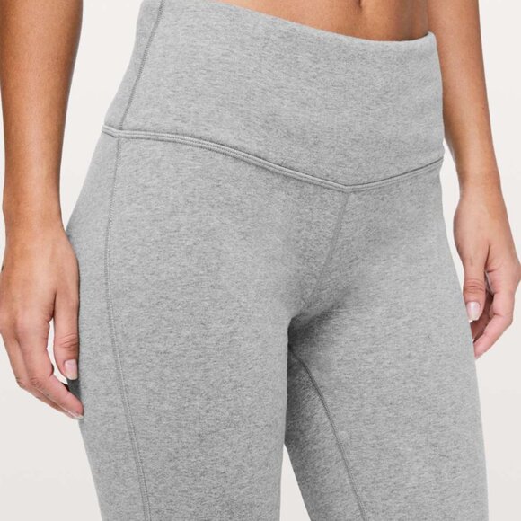 VGUC Lululemon Wunder Lounge Fleece Lined Tapered Sweatpants Grey 2 - Picture 4 of 11